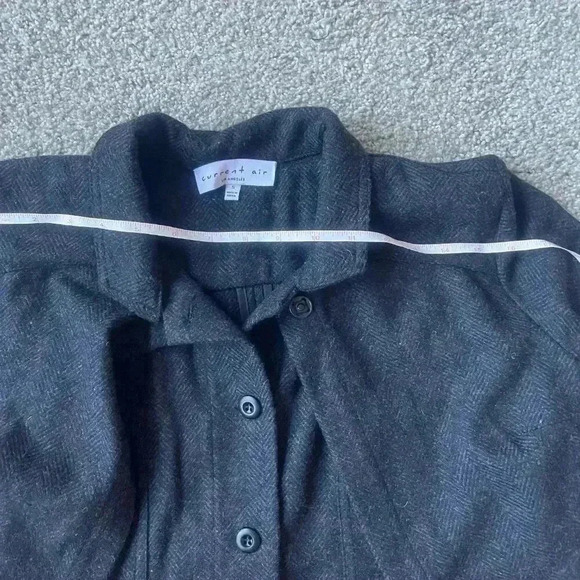 Anthropologie Current Air Grey Herringbone Peplum Jacket - Picture 15 of 15